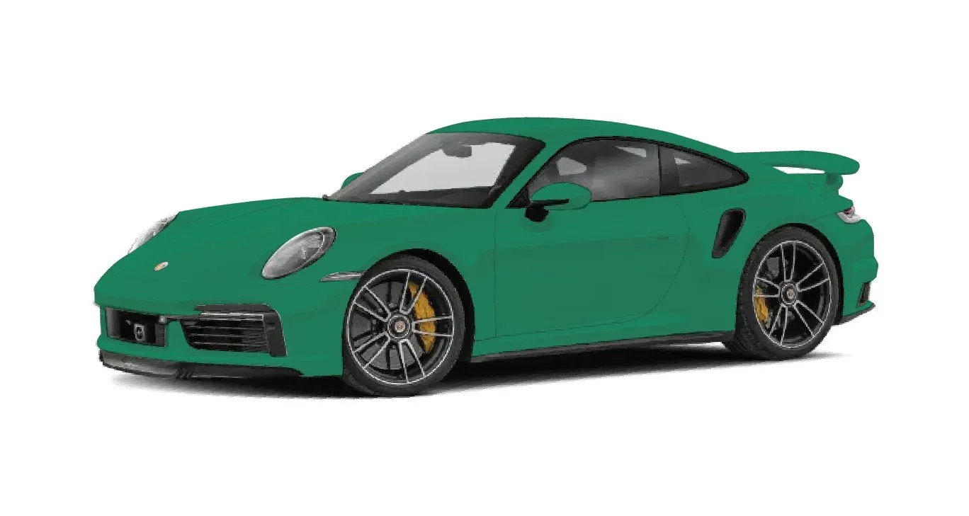 Diagram of the Full Vehicle paint protection film package, with the covered panels shaded: all painted surfaces, headlights